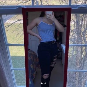 grey and white tank top from Garage